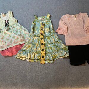 Matilda Jane Size 4 Girls  3 total outfits (Bottoms not matilda Jane) Birthdays
